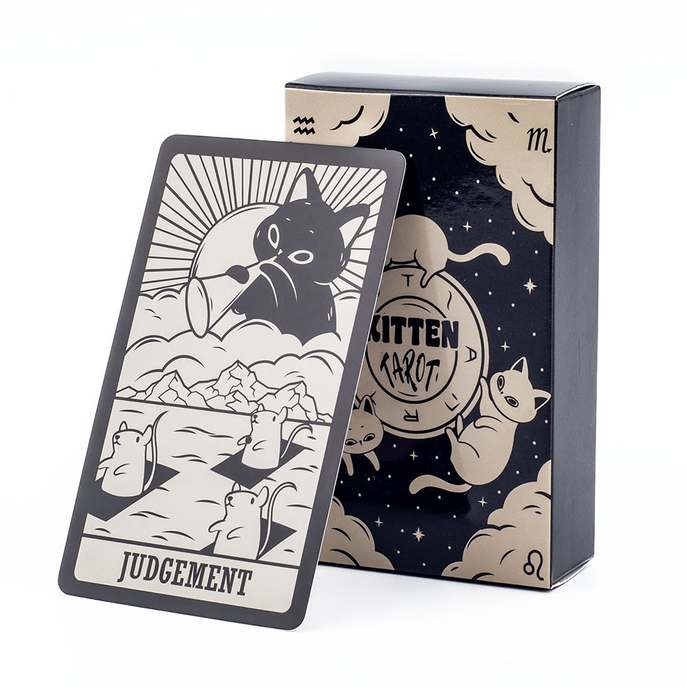 Tarot Deck With Guidebook - Kotek talia tarota 78 sztuk śliczne
