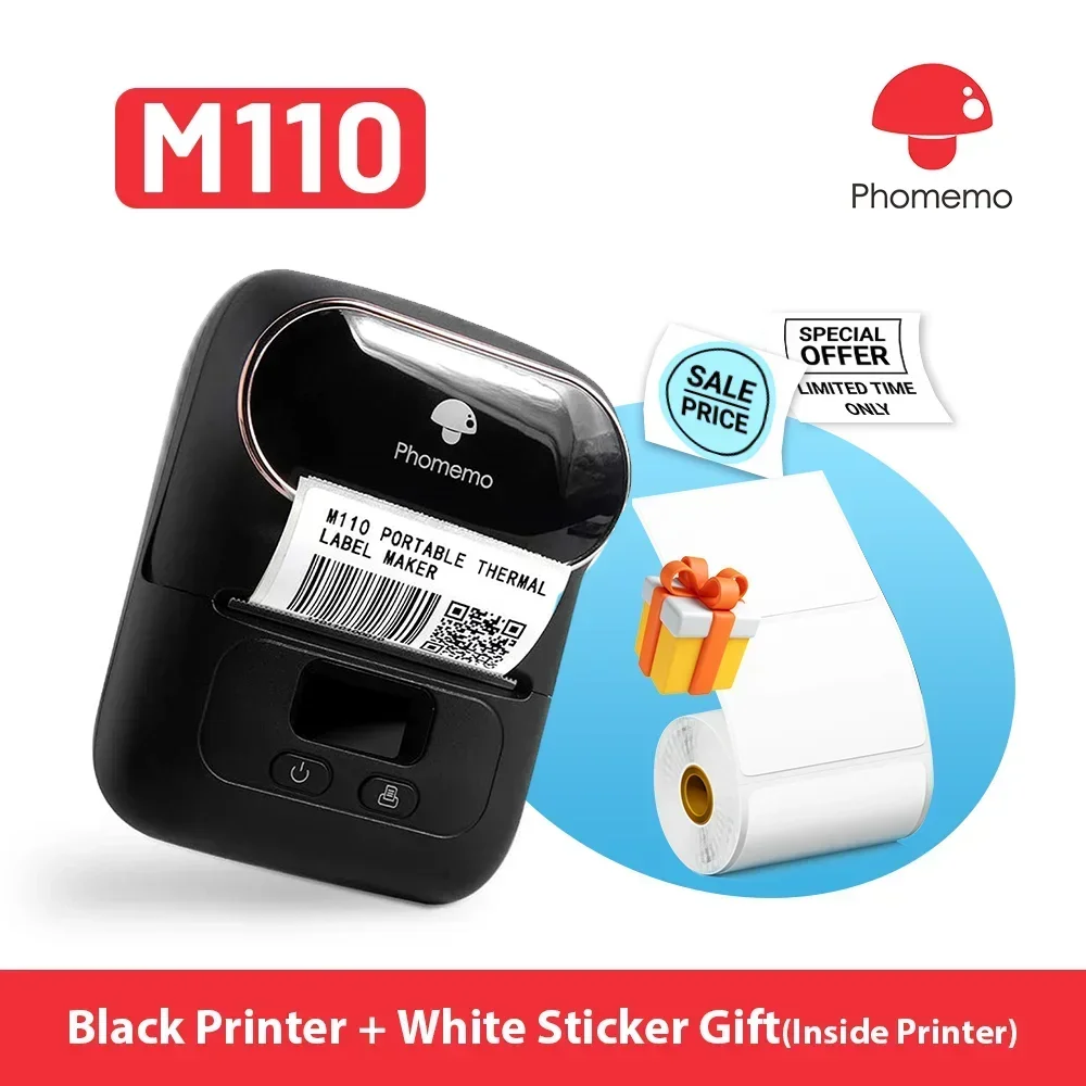 Mini Pocket Thermal Printer Paper Roll - Phomemo M110 Mini przenośna drukarka termiczna
