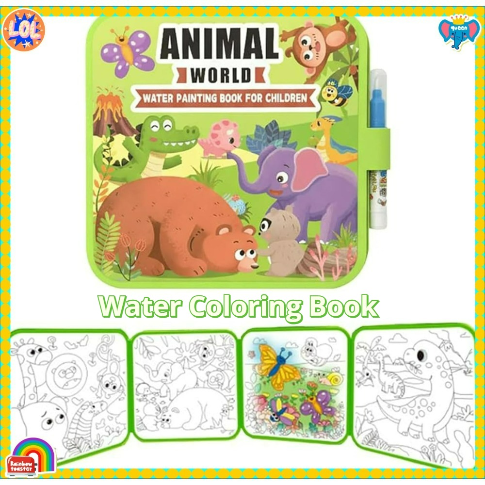 Reusable Water Magic Coloring Book - Magiczny zestaw do kolorowania wodą z