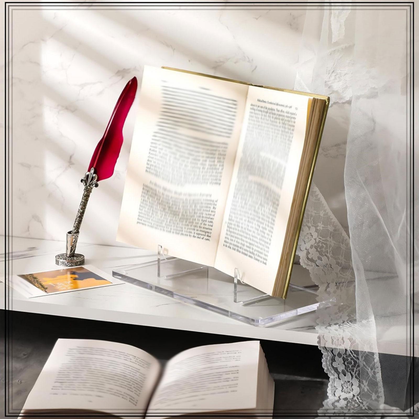 Clear Acrylic Book Stand Holder - Stojak ekspozycyjny akrylowy przezroczysty na talerze,