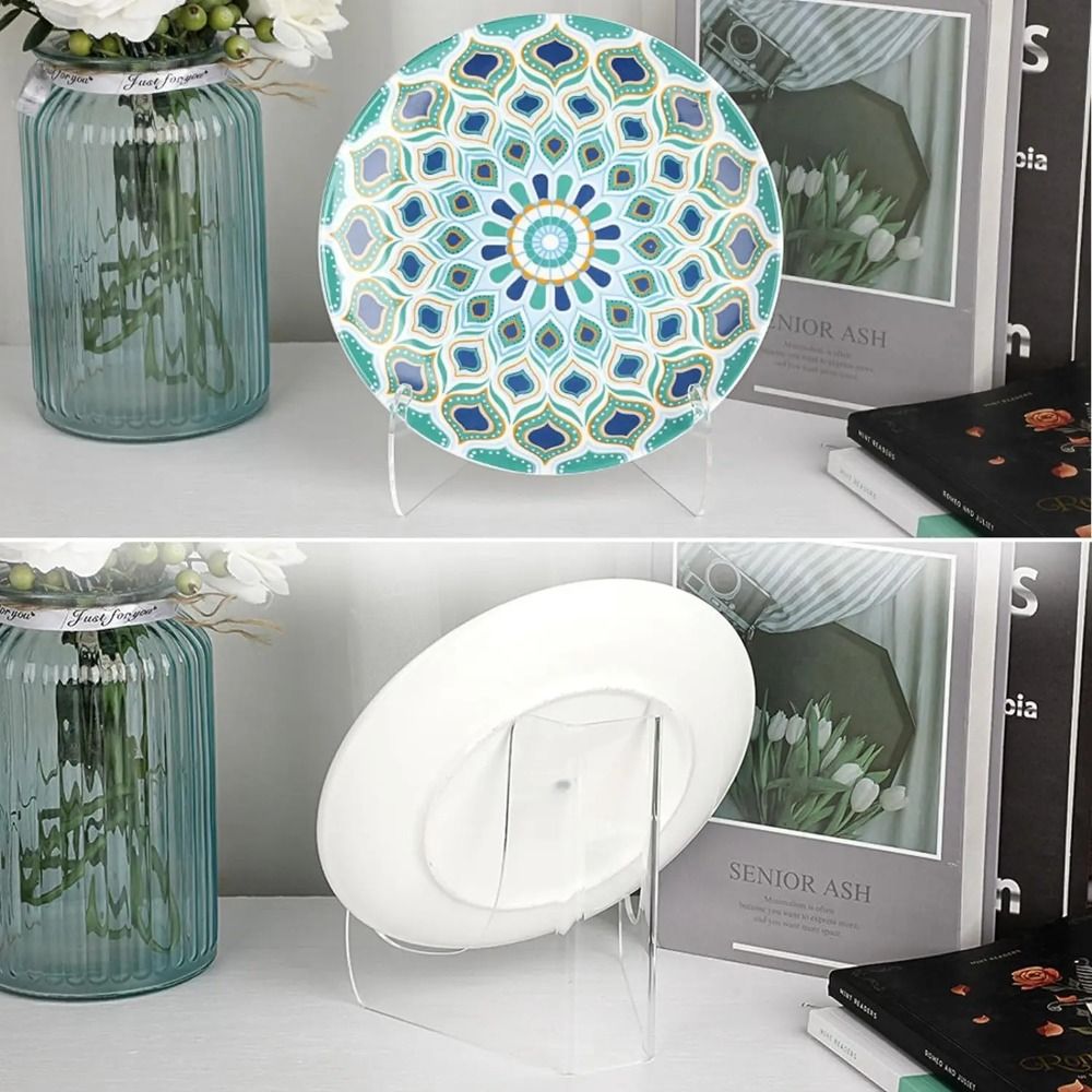 Clear Acrylic Book Stand Holder - Akrylowy uchwyt na tablet, płaska podstawka,