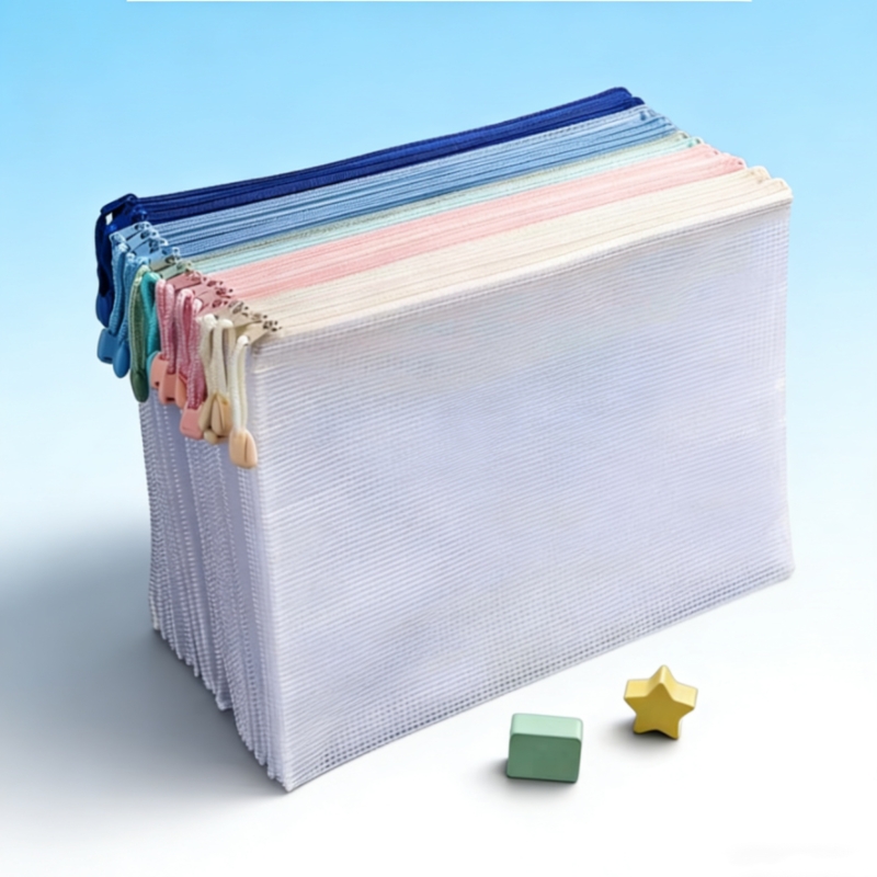 Stationery Books - Wodoodporna, przezroczysta torba siatkowa A4 o