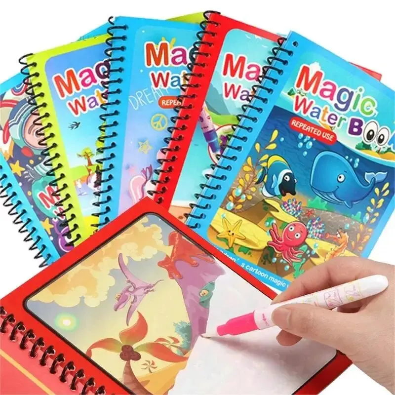 Reusable Water Magic Coloring Book - 1 Książka + 1 Długopis Wielorazowa