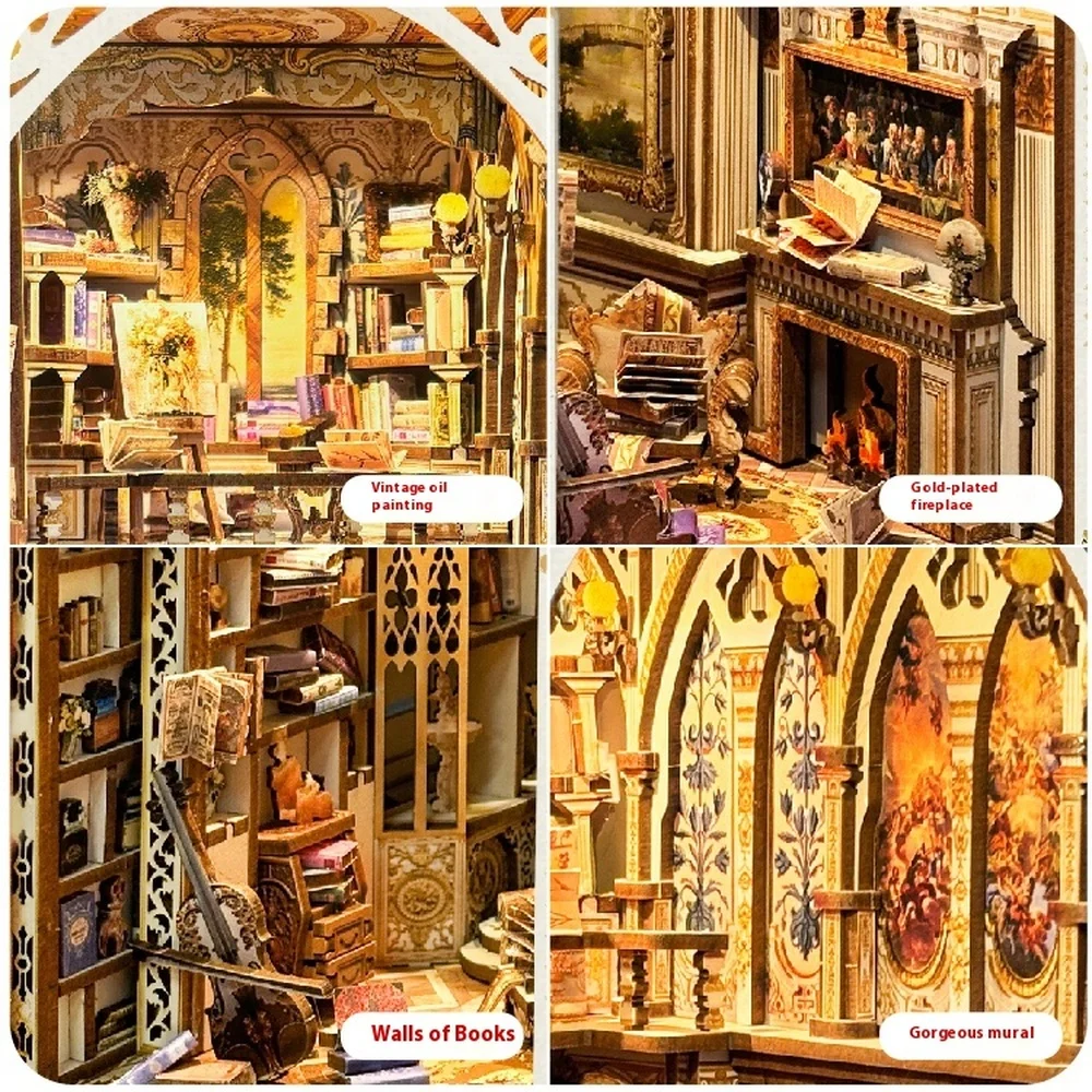Diy drewniana półka na książki – Diy Wooden Book Nook Kit Shelf Insert recenzja i cena