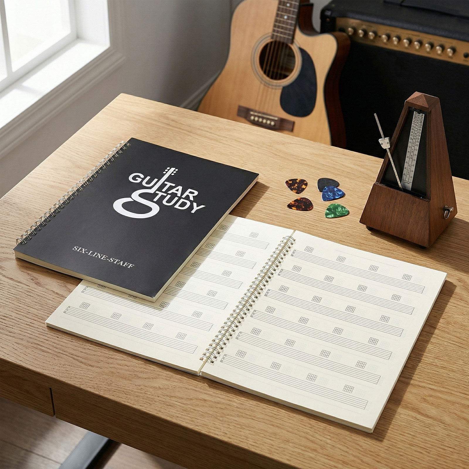 2 sztuki: notatnik do gry na g – Blank Sheet Music Notebook recenzja i cena