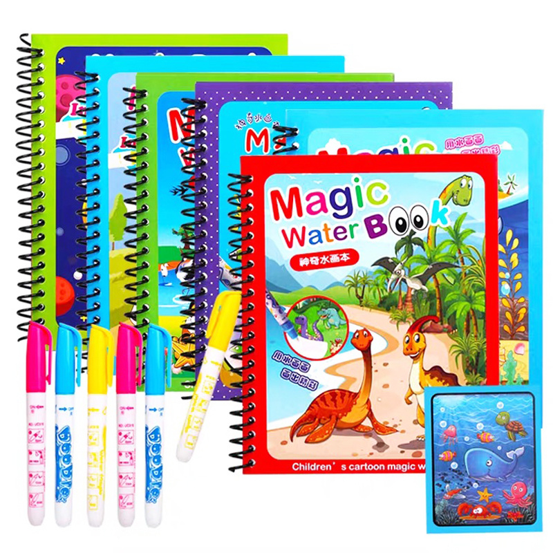 Zabawki Montessori dla dzieci  – Reusable Water Magic Coloring Book recenzja i cena