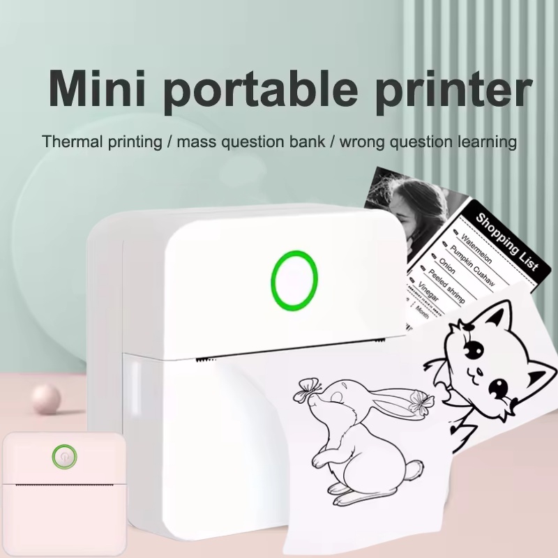 Mini Przenośna Drukarka Bez At – Mini Pocket Thermal Printer Paper Roll recenzja i cena