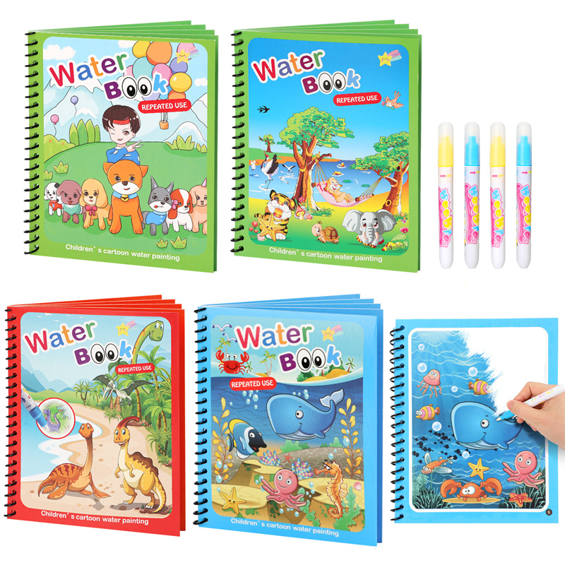 Zabawki Montessori kolorowanka – Reusable Water Magic Coloring Book recenzja i cena