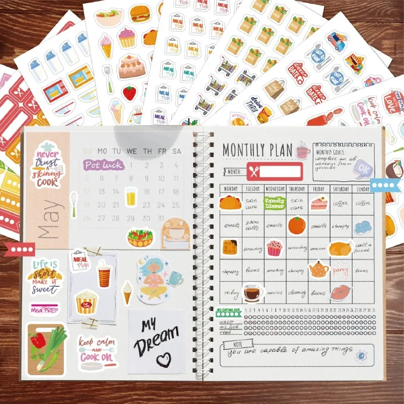 Naklejki do planowania posiłkó – Stationery Books recenzja i cena