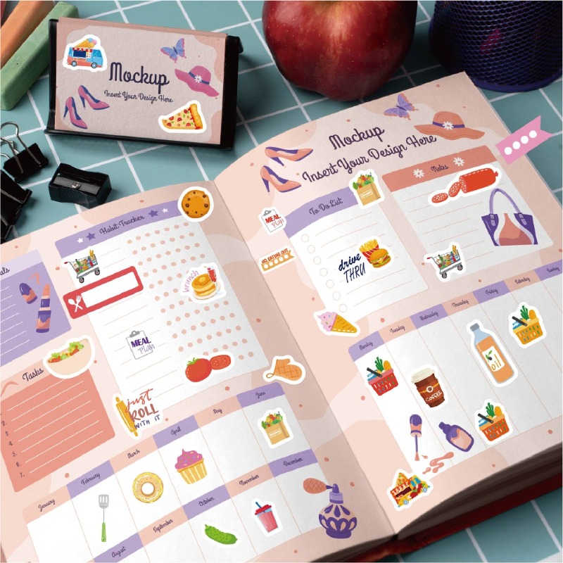 Naklejki do planowania posiłkó – Stationery Books recenzja i cena