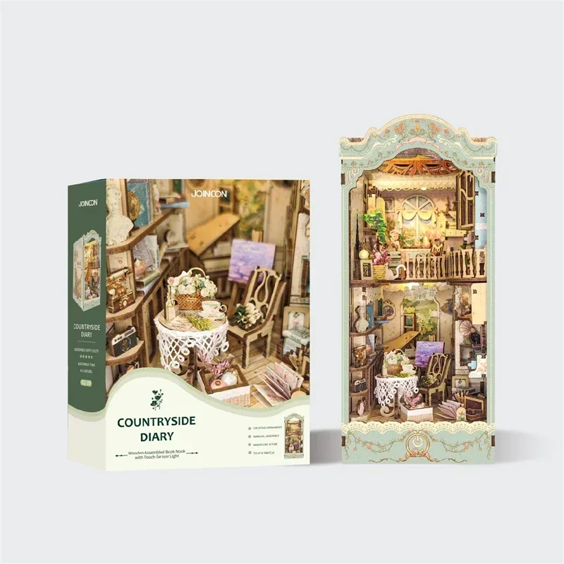 DIY Drewniane Podpórki do Ksią – Diy Wooden Book Nook Kit Shelf Insert recenzja i cena