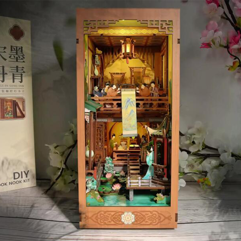 Zestaw do samodzielnego wykona – Diy Wooden Book Nook Kit Shelf Insert recenzja i cena