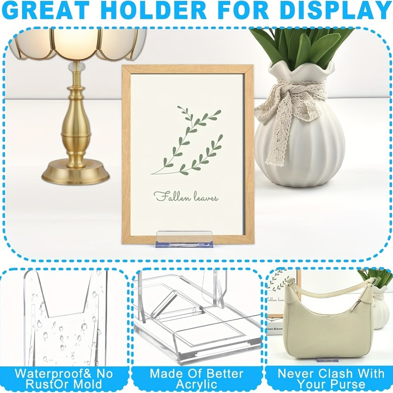 12 szt. Przezroczyste akrylowe – Clear Acrylic Book Stand Holder recenzja i cena