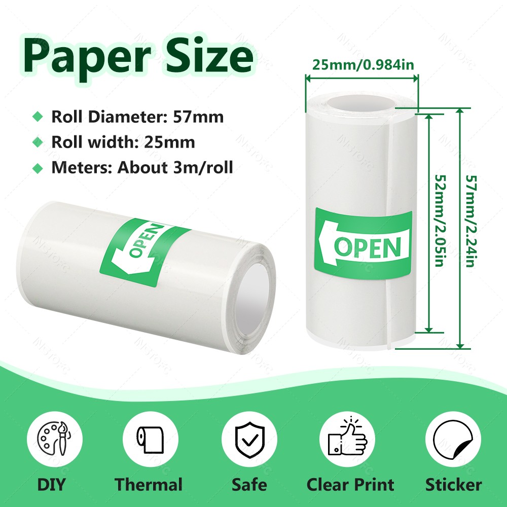 Papier samoprzylepny do druku  – Mini Pocket Thermal Printer Paper Roll recenzja i cena